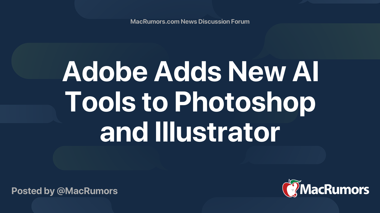 Adobe Adds New AI Tools to Photoshop and Illustrator | Page 3 ...