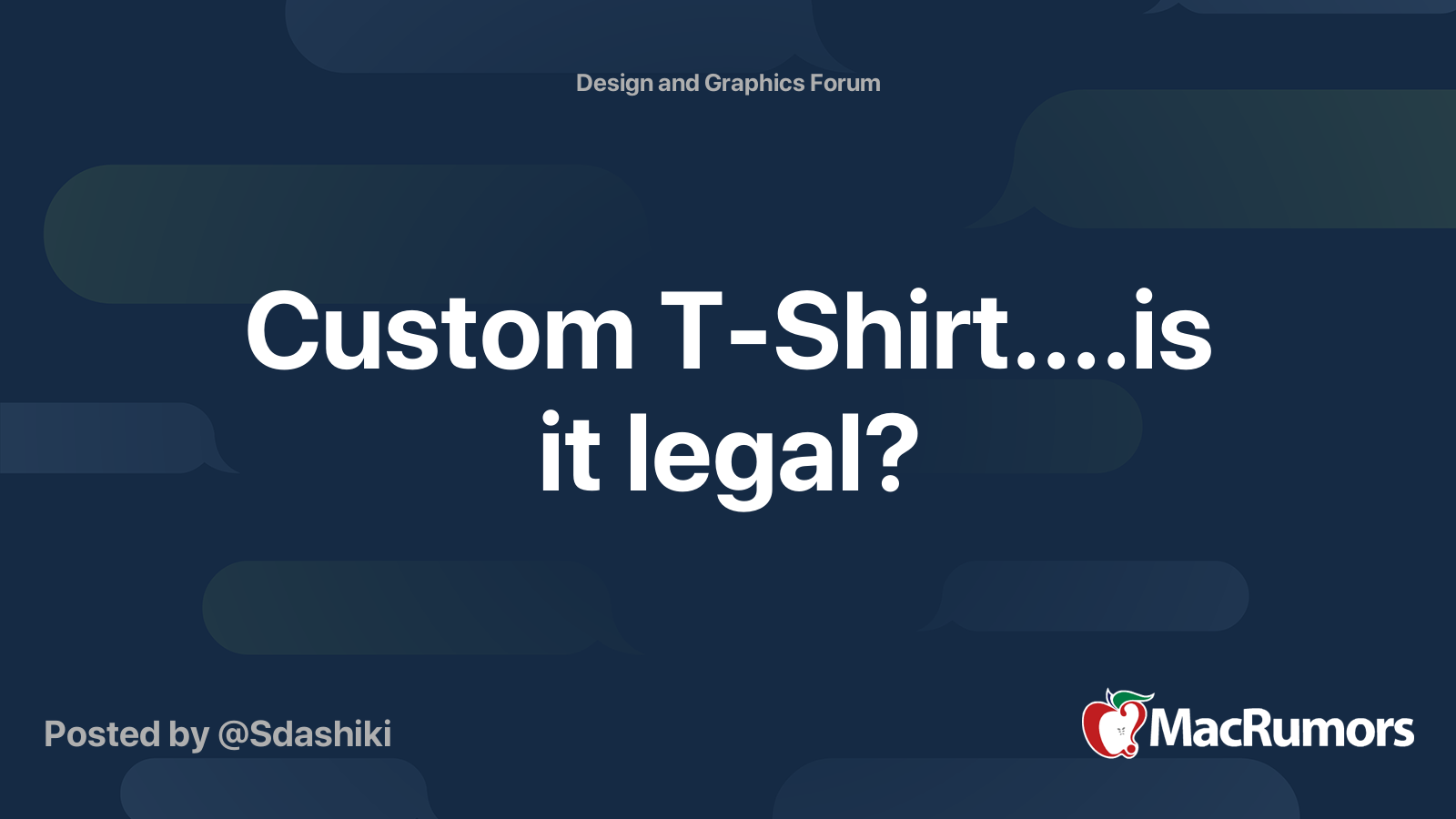 Custom T Shirt is it legal MacRumors Forums