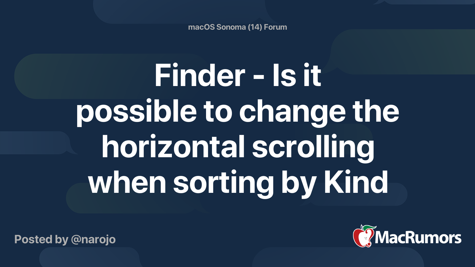 Finder - Is it possible to change the horizontal scrolling when sorting ...