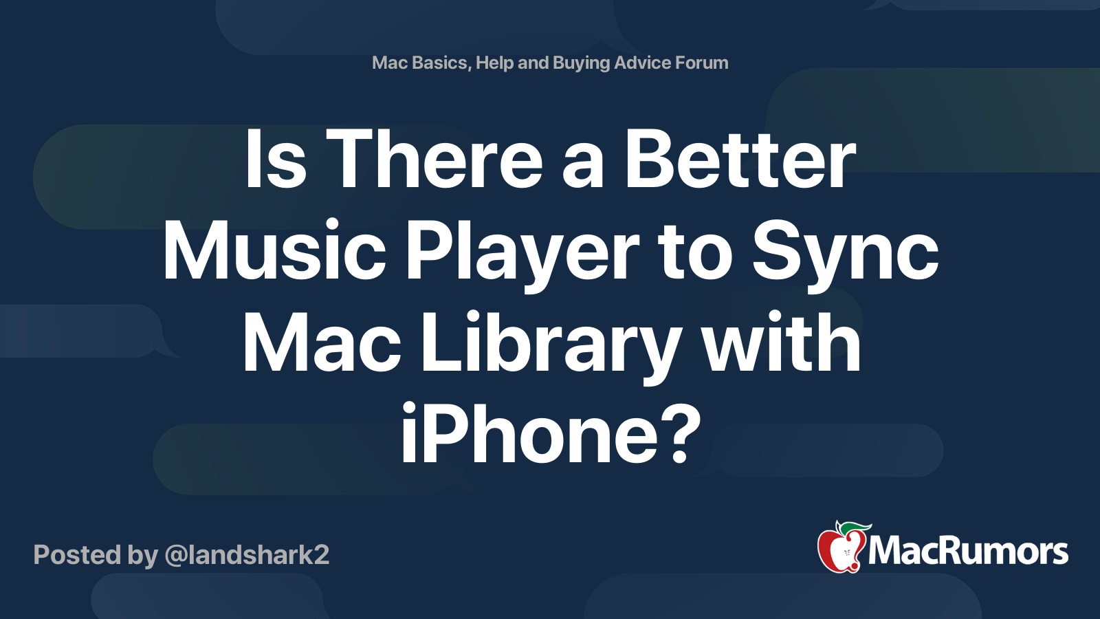 Is there a better music player for syncing Mac library with iPhone?