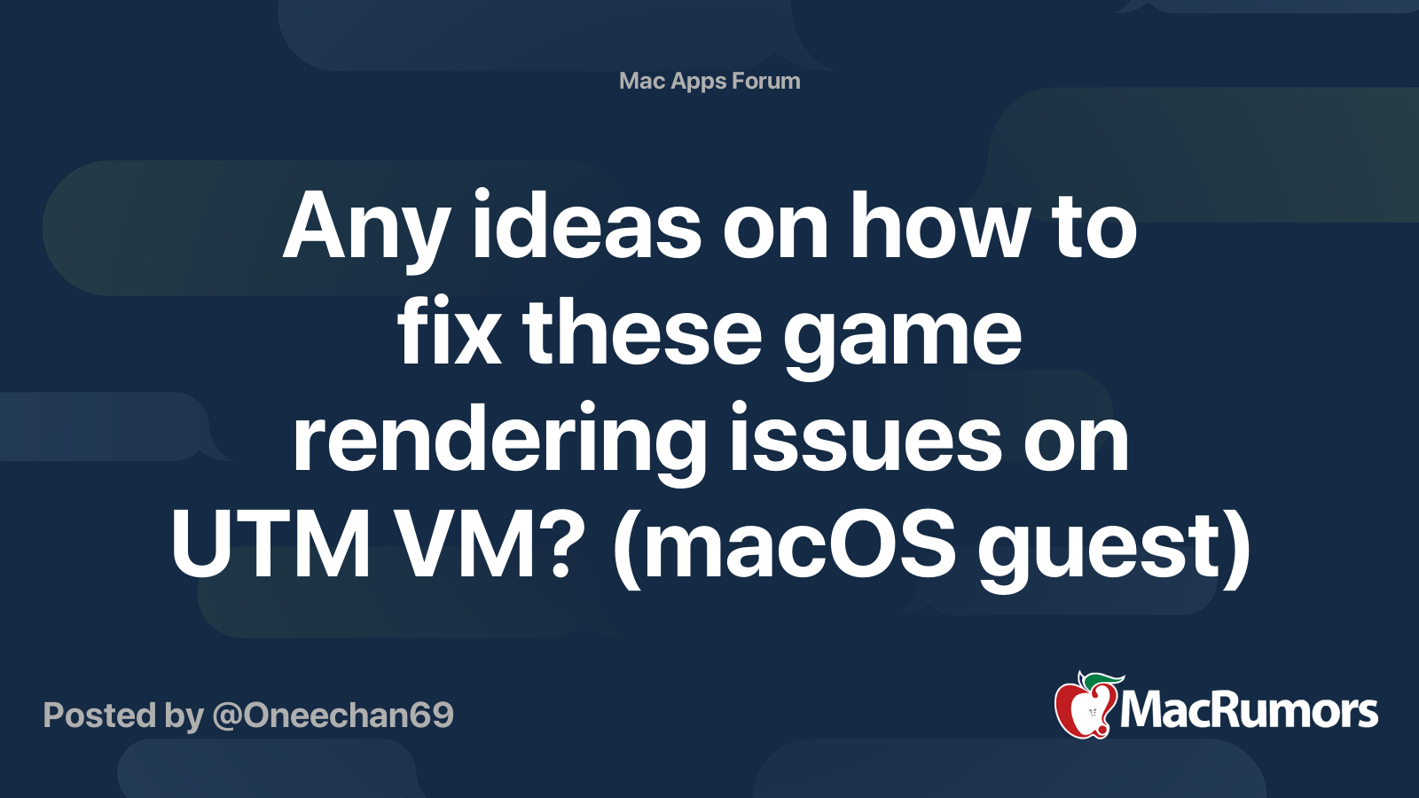 Any ideas on how to fix these game rendering issues on UTM VM? (macOS ...