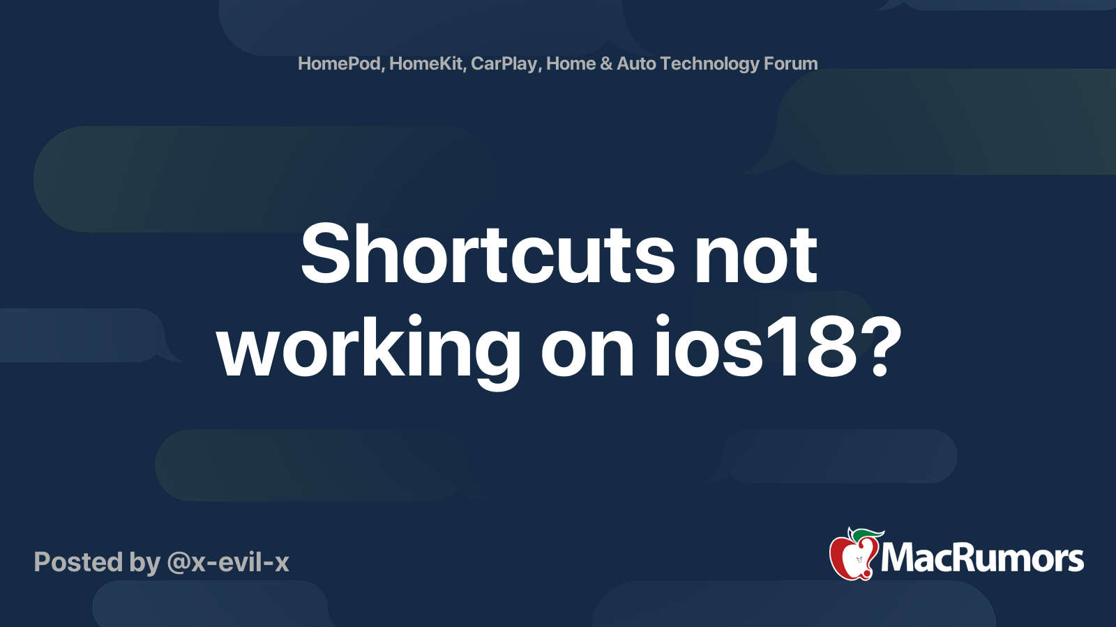 Shortcuts not working on ios18? MacRumors Forums