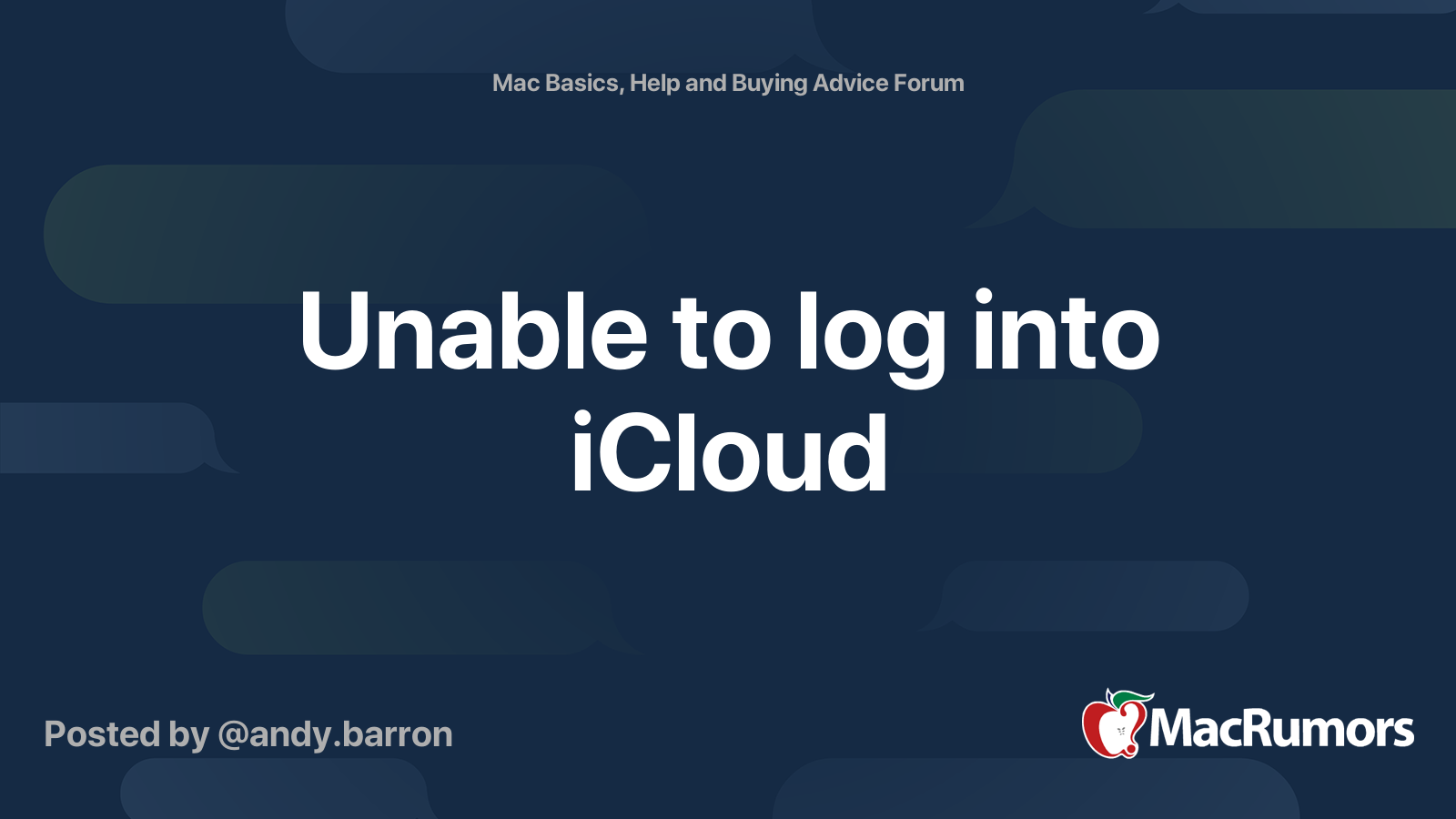 iCloudにログインできません