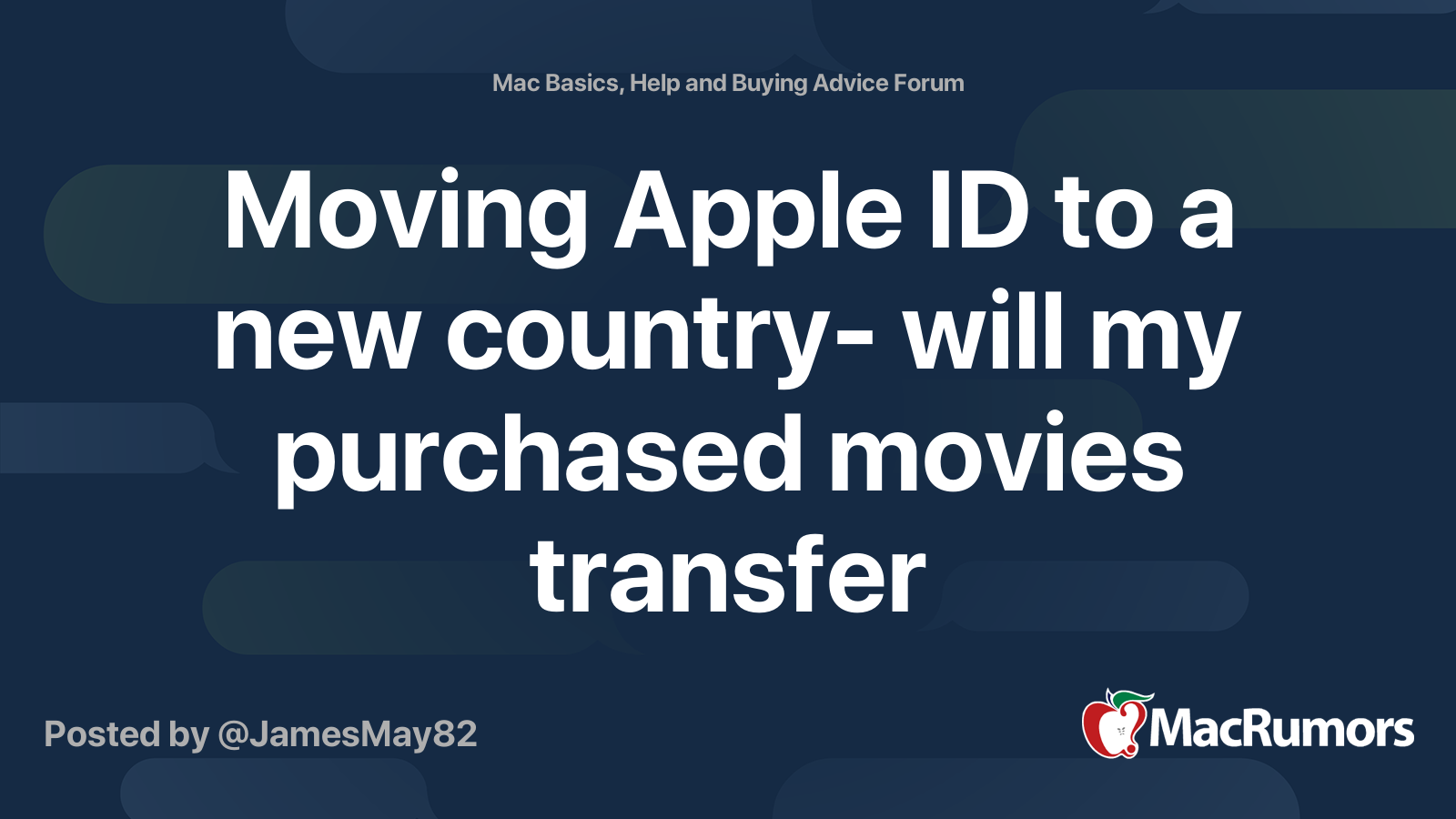 Apple ID を新しい国に移動します – 購入した映画は転送されますか