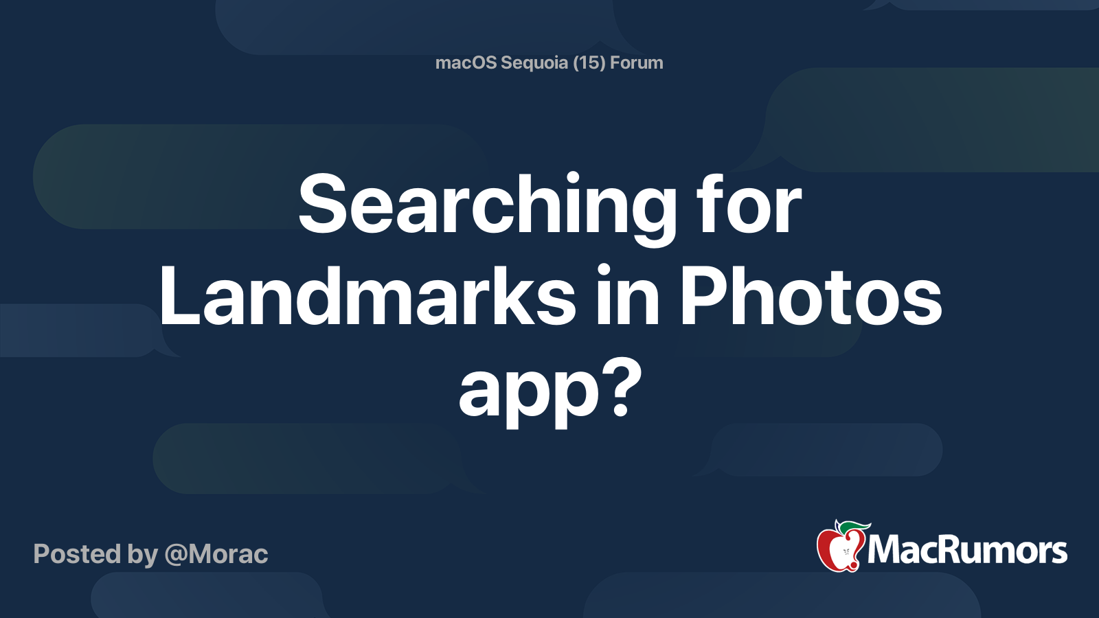 Searching for Landmarks in Photos app? | MacRumors Forums