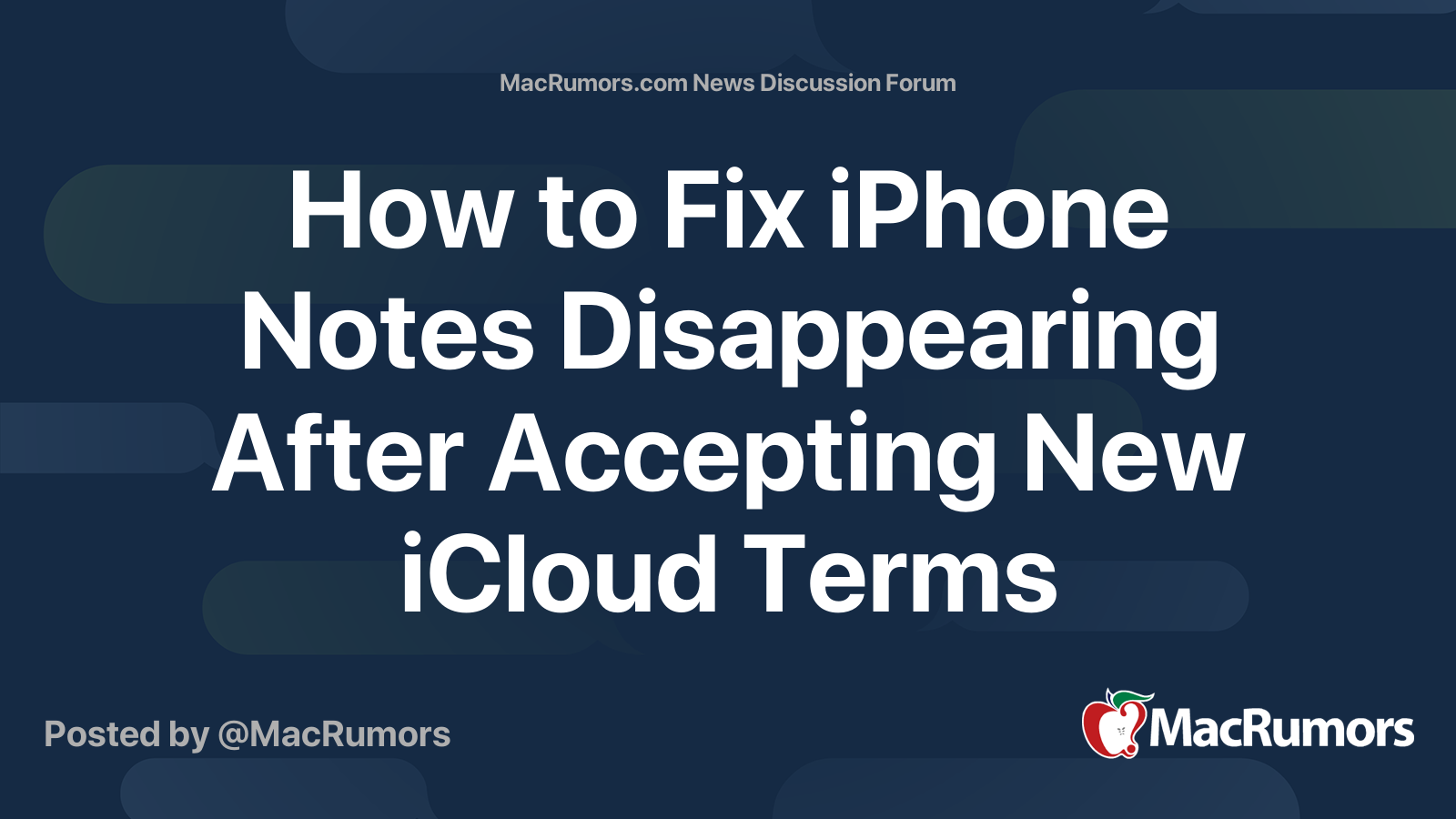 How to Fix iPhone Notes Disappearing After Accepting New iCloud Terms ...