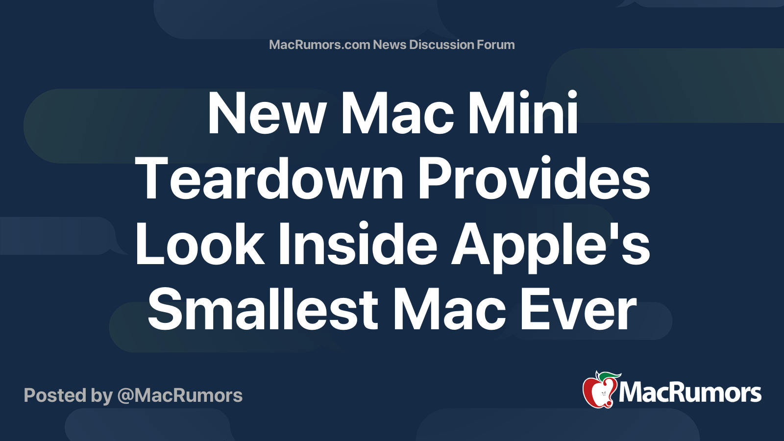 New Mac Mini Teardown Provides Look Inside Apple's Smallest Mac Ever ...