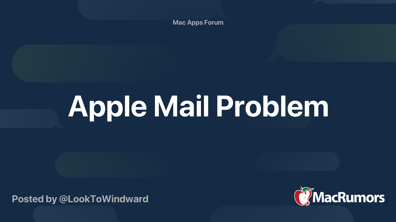 Apple Mail Problem | MacRumors Forums