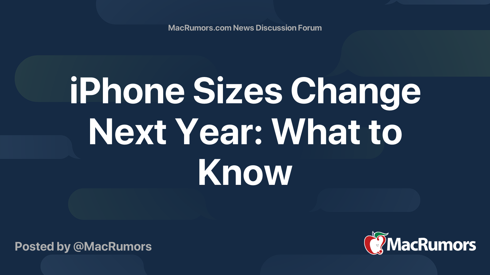 iPhone Sizes Change Next Year: What to Know | Page 4 | MacRumors Forums