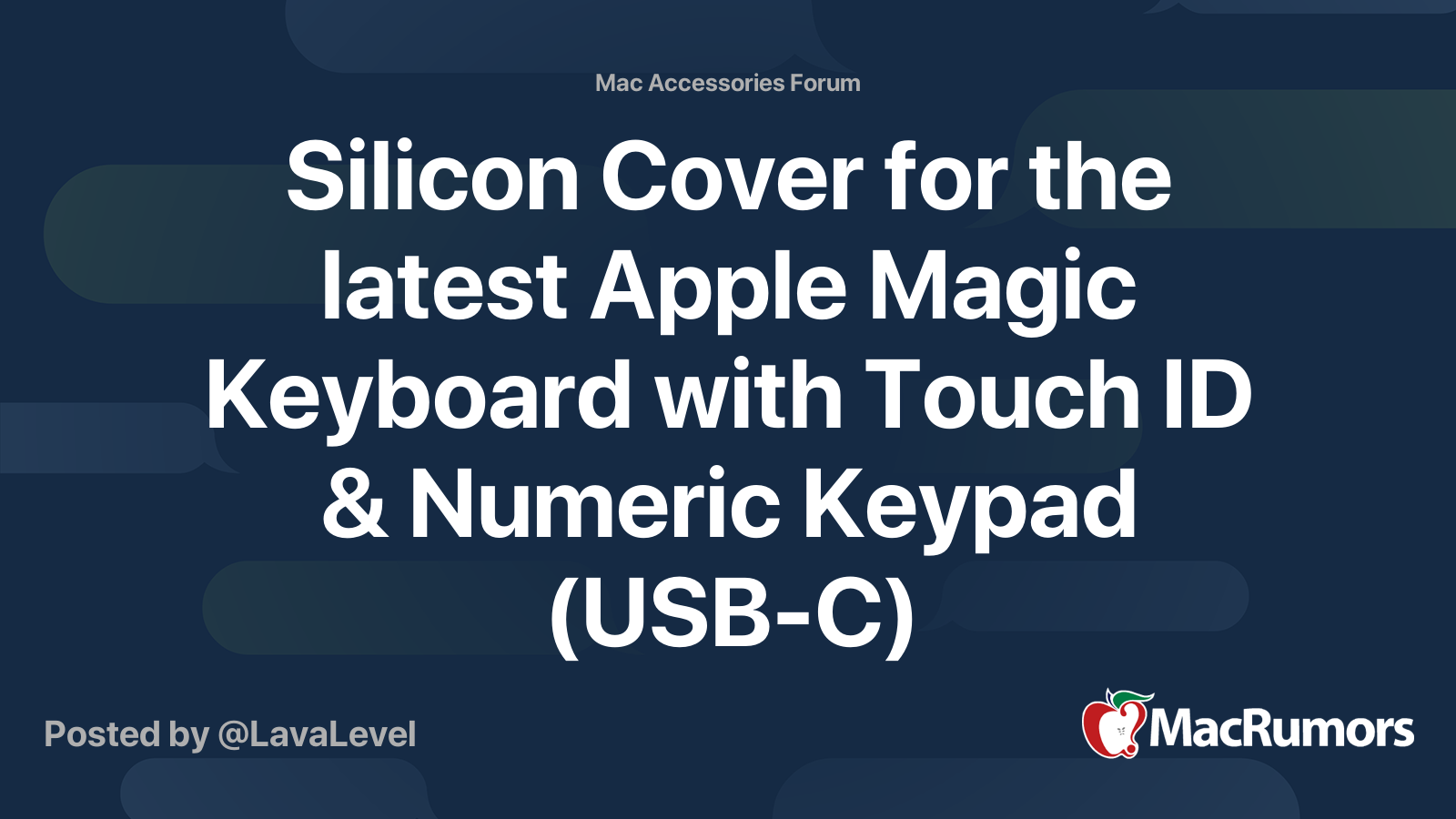 Silicon Cover for the latest Apple Magic Keyboard with Touch ID ...