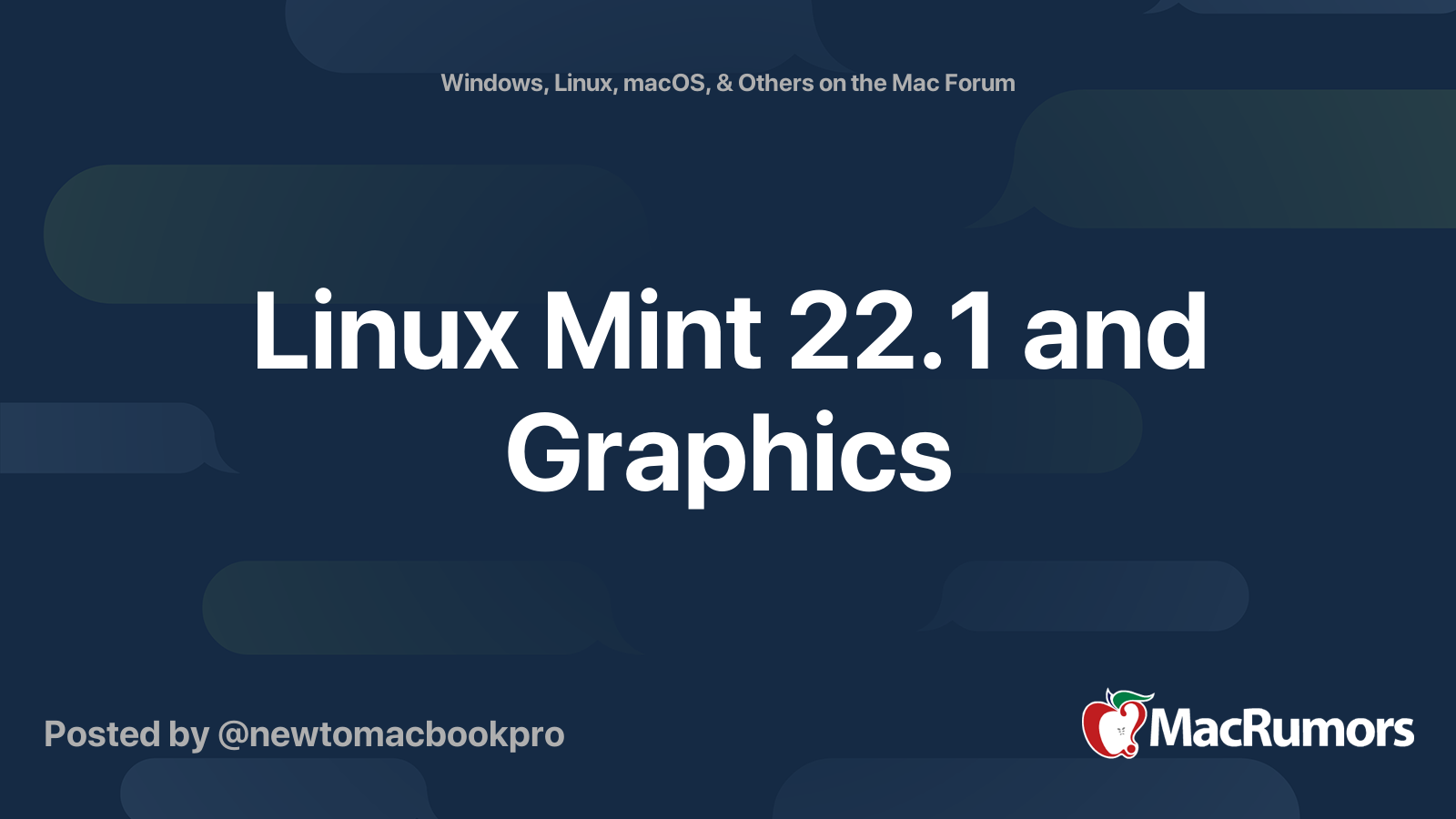 Linux Mint 22.1 and Graphics | MacRumors Forums