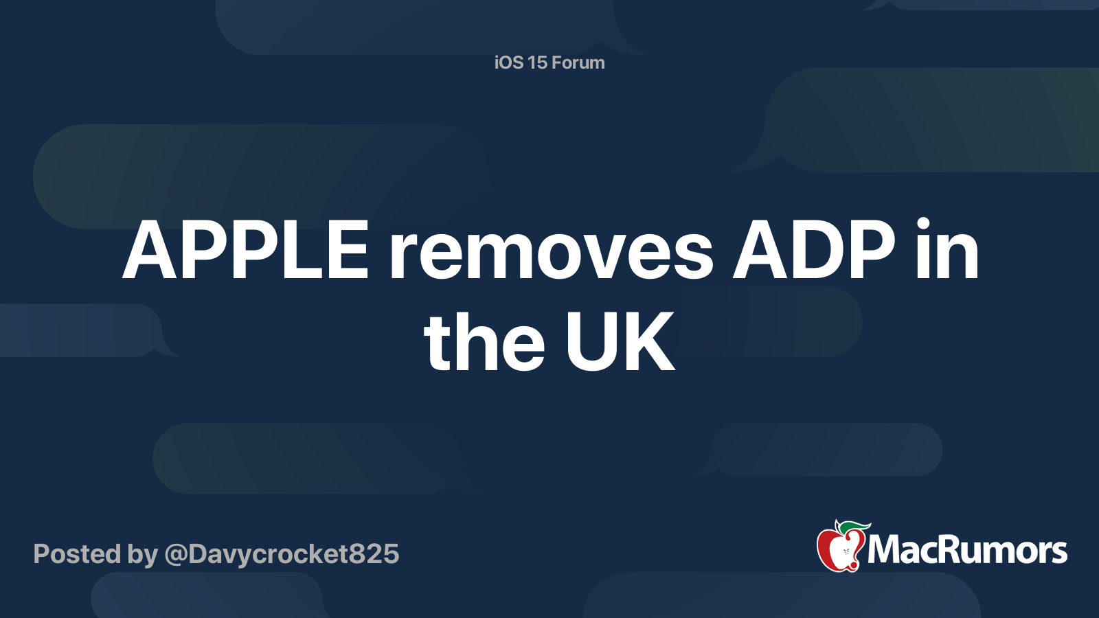 APPLE removes ADP in the UK | MacRumors Forums