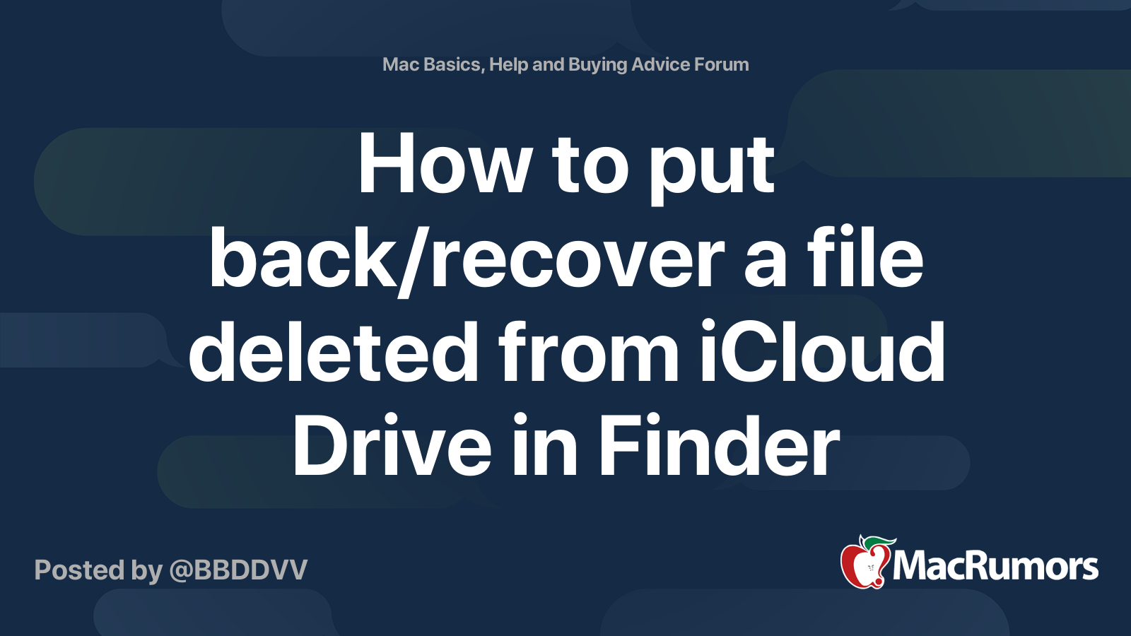 How to Recover Deleted iCloud Drive Files in Finder: A Step-by-Step Guide Without Using iCloud.com