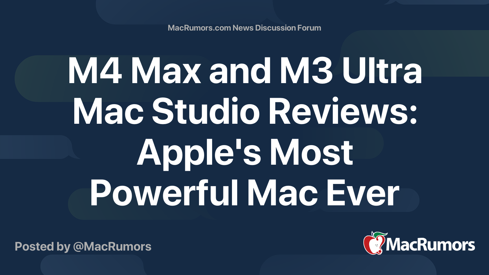 M4 Max and M3 Ultra Mac Studio Reviews: Apple's Most Powerful Mac Ever ...