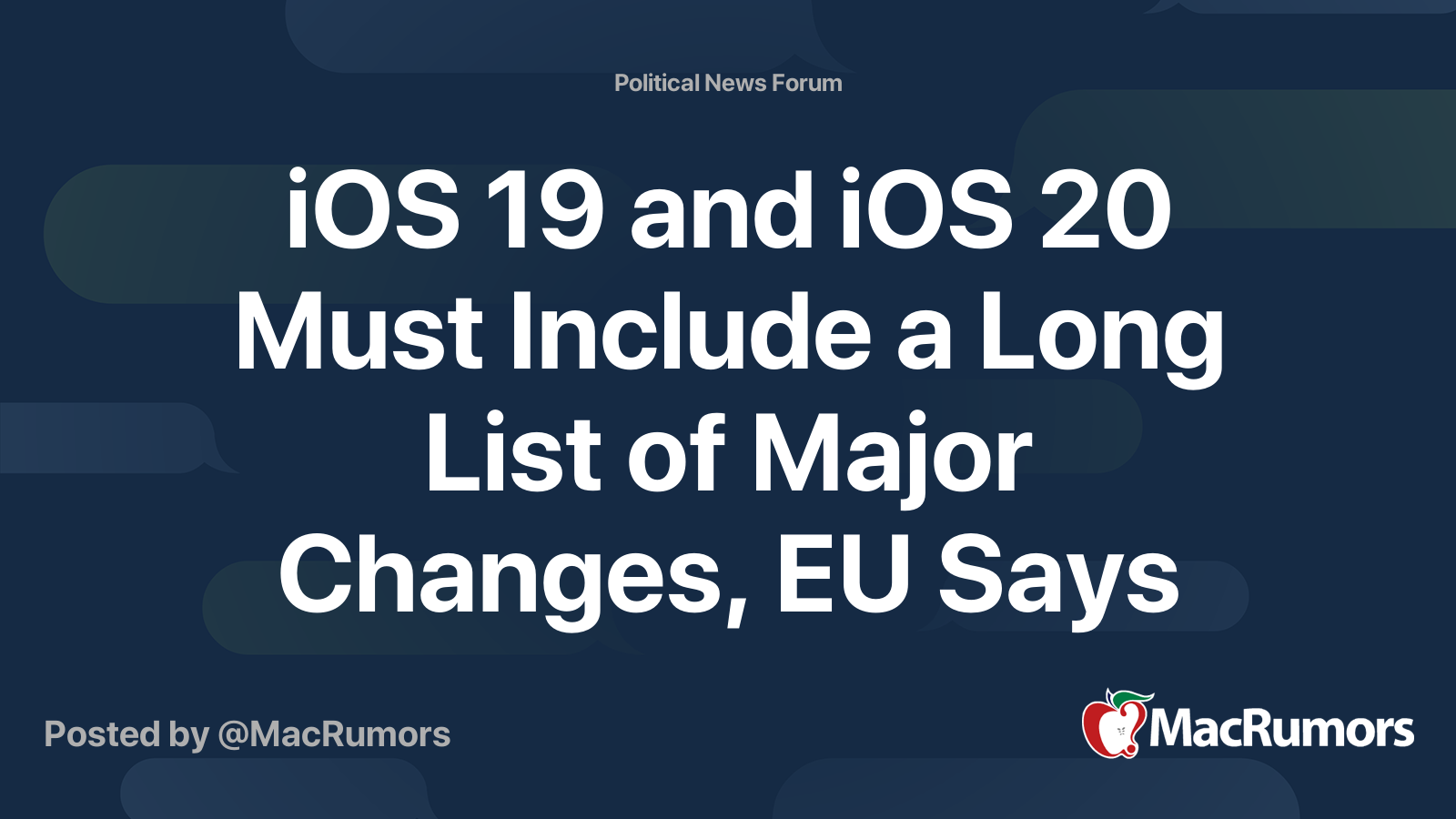 iOS 19 and iOS 20 Must Include a Long List of Major Changes, EU Says ...