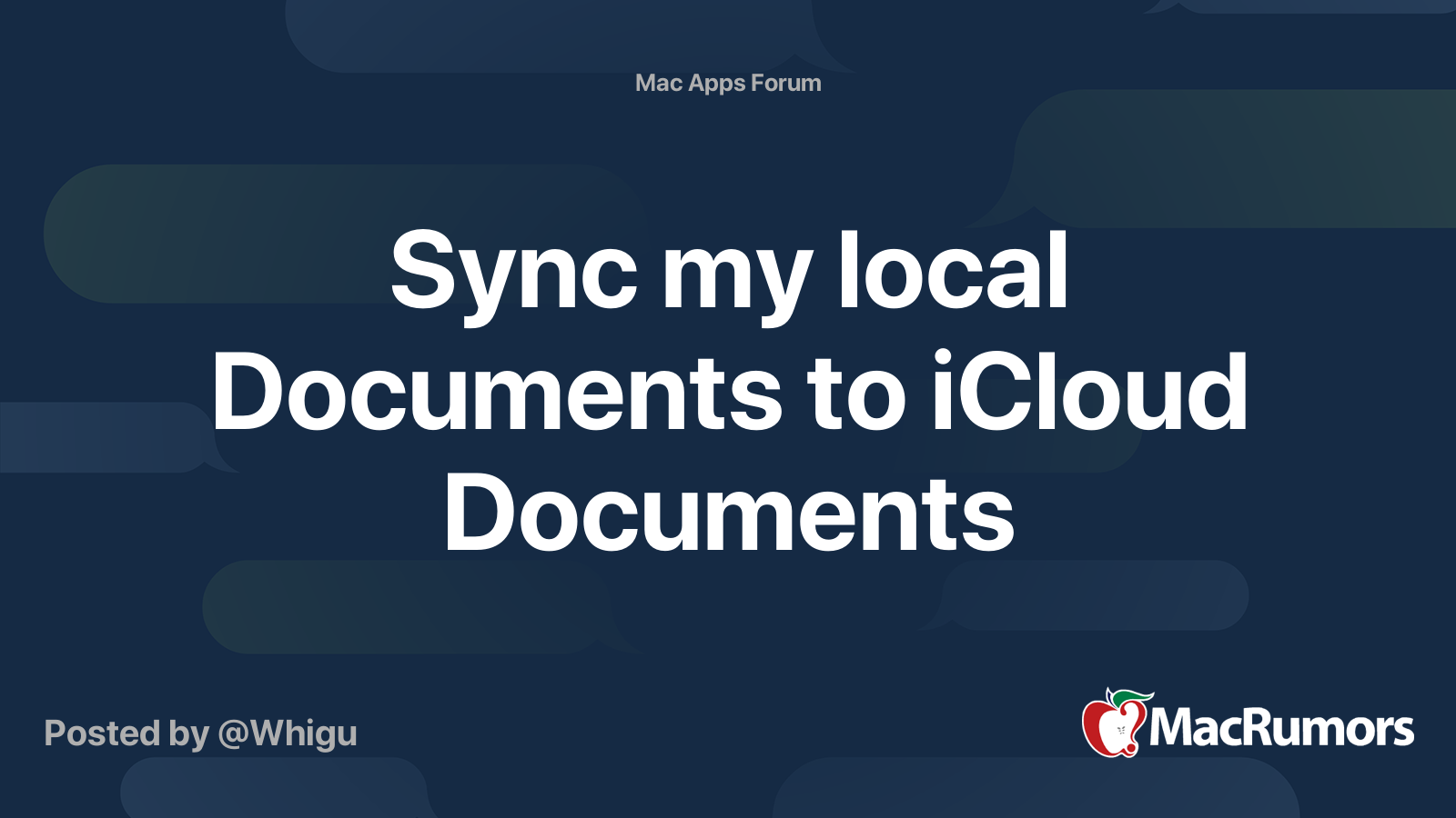 ローカルドキュメントをiCloudドキュメントに同期します