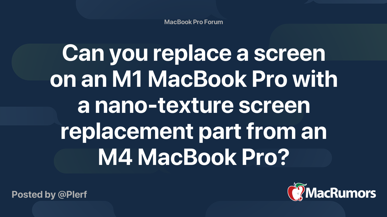 Can you replace a screen on an M1 MacBook Pro with a nano-texture ...