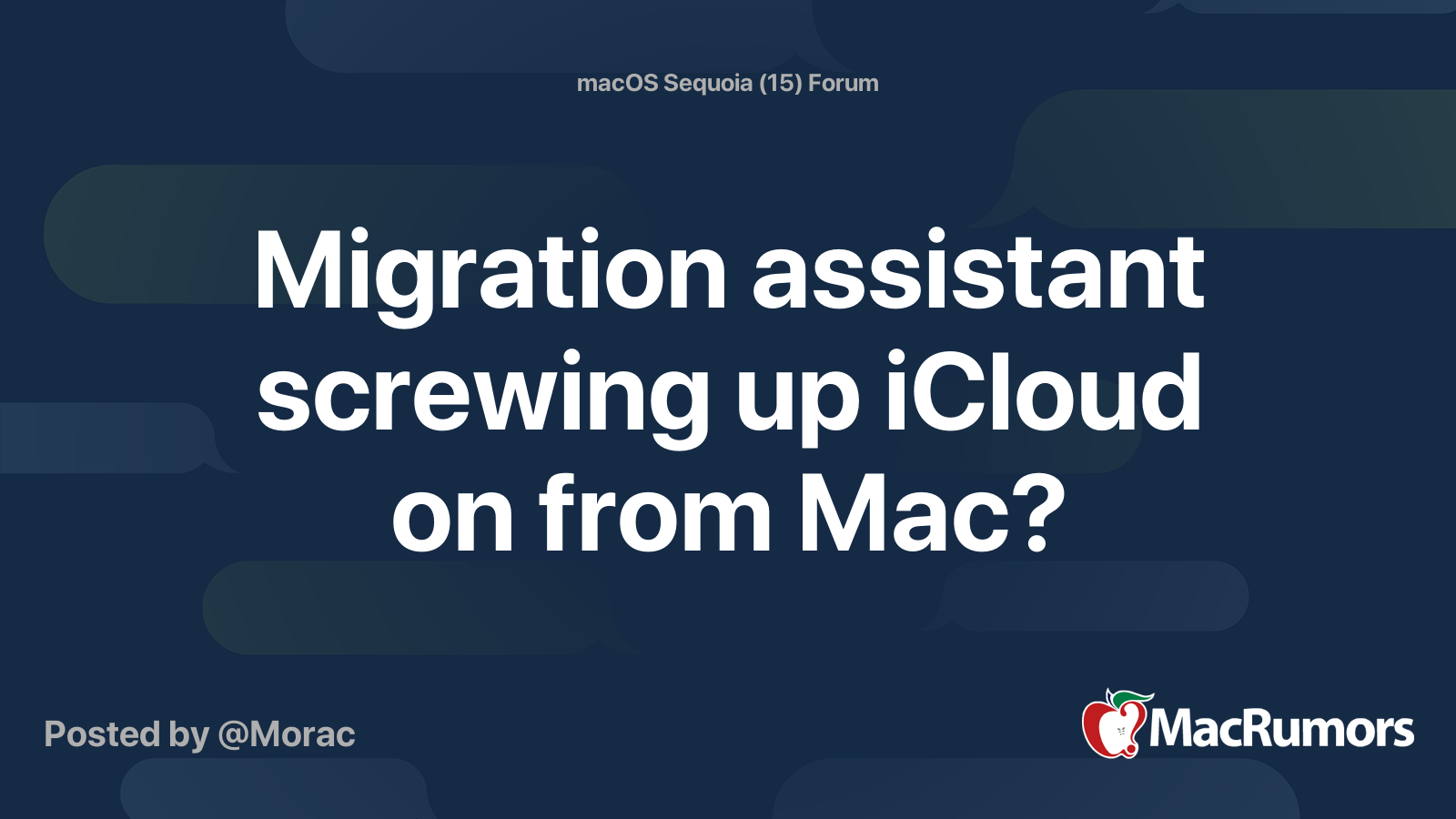 MacからiCloudをねじ込んでいる移行アシスタント？