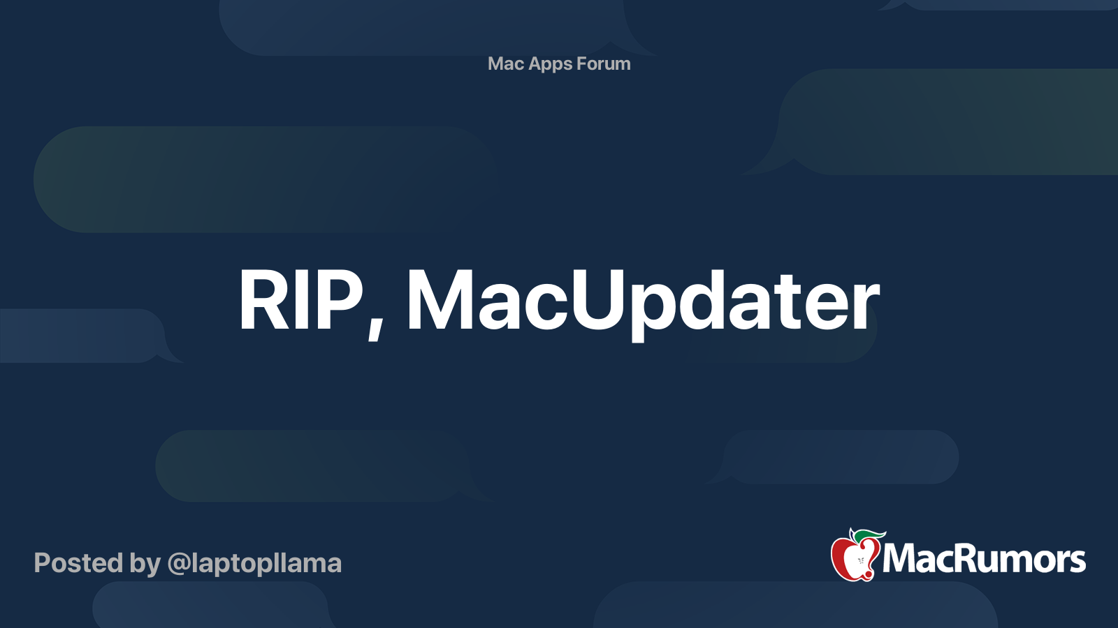RIP, MacUpdater