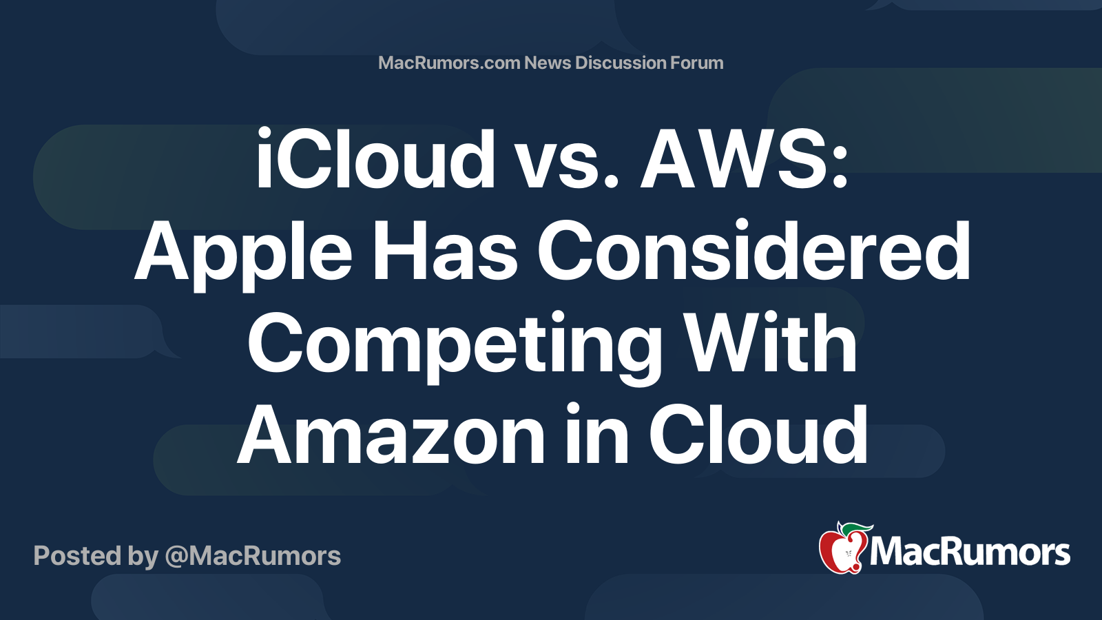 iCloud vs. AWS: Apple Has Considered Competing With Amazon in Cloud ...