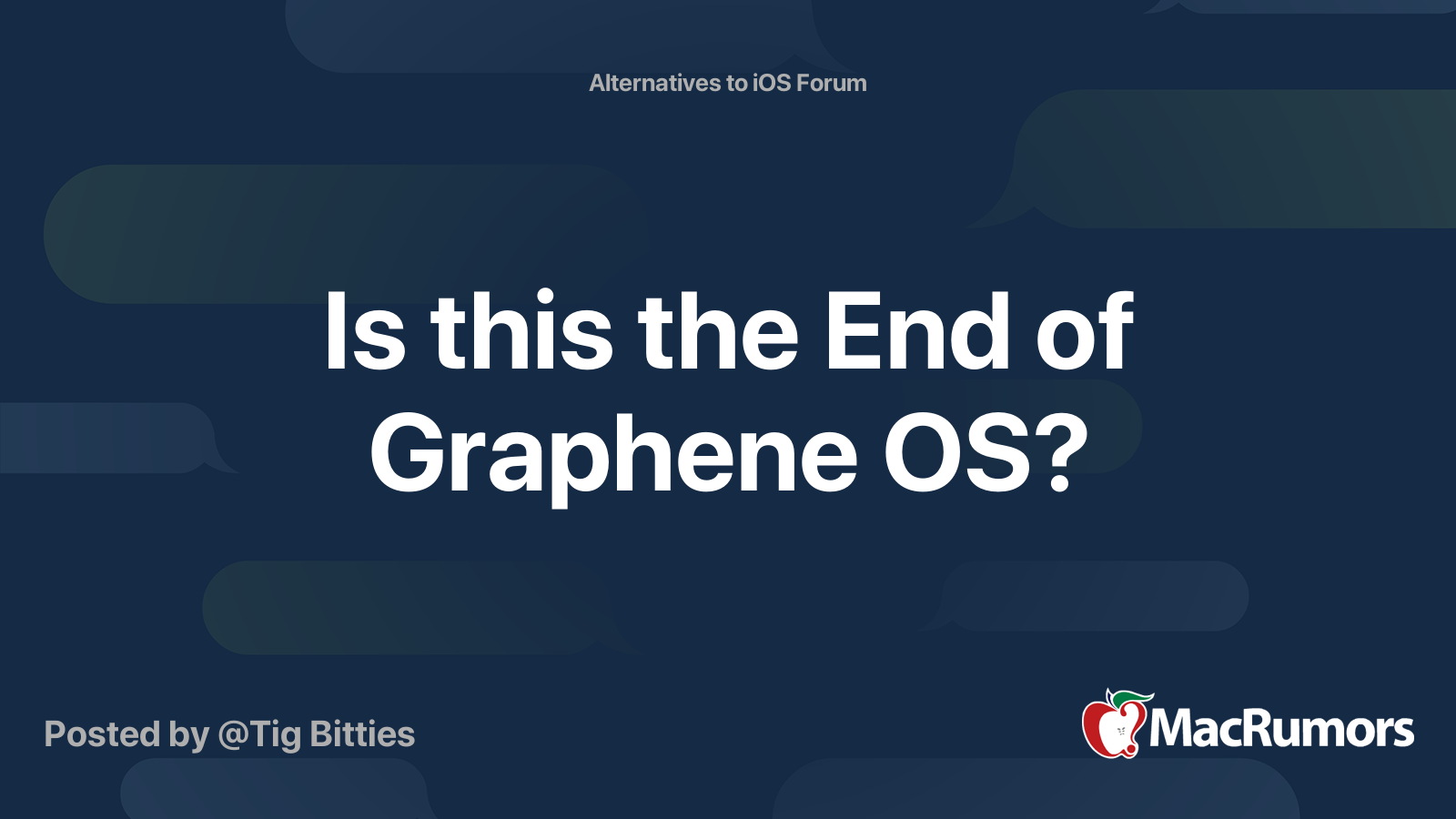 Is this the End of Graphene OS? | MacRumors Forums