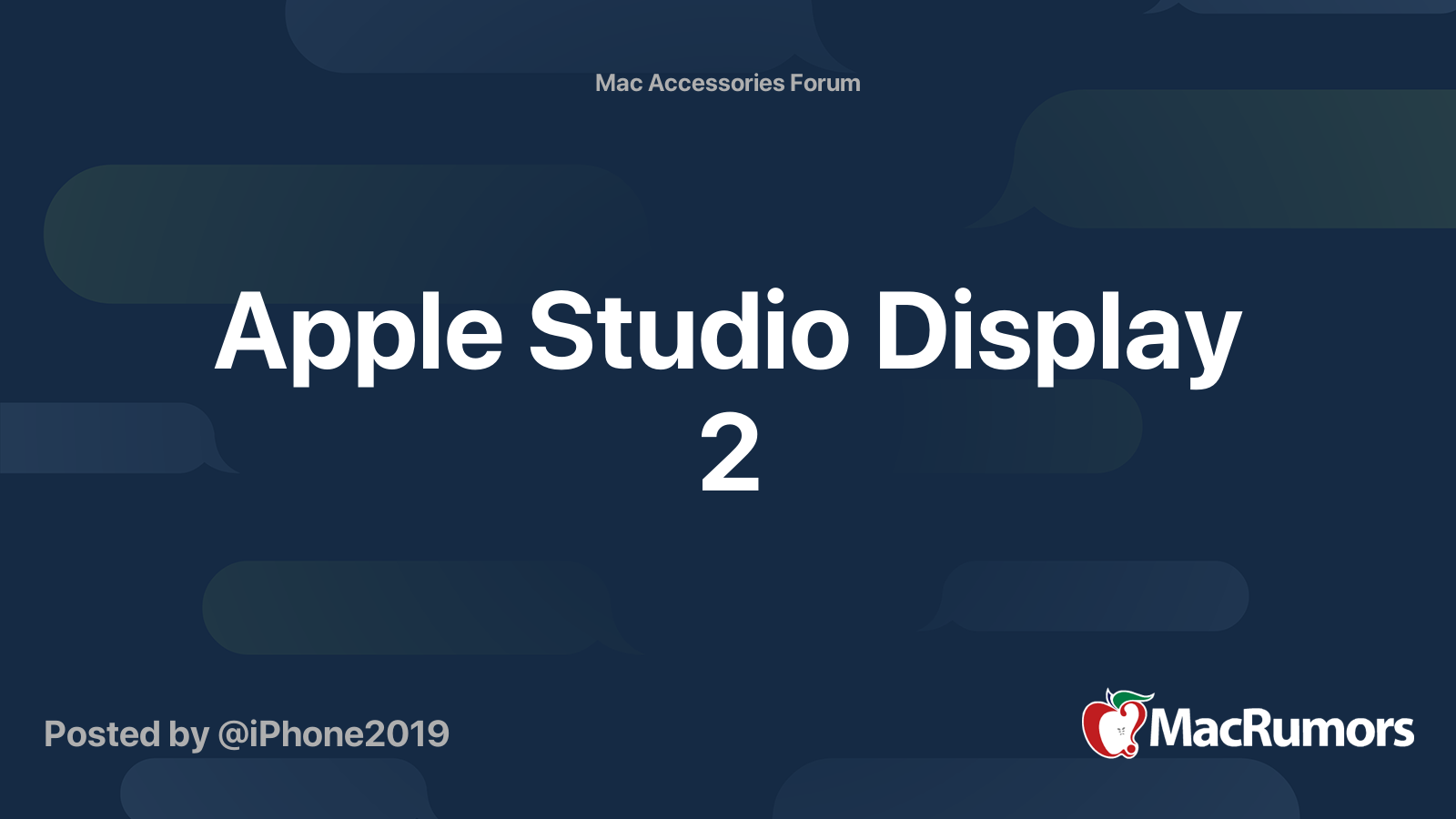 Apple Studio Display 2 | MacRumors Forums