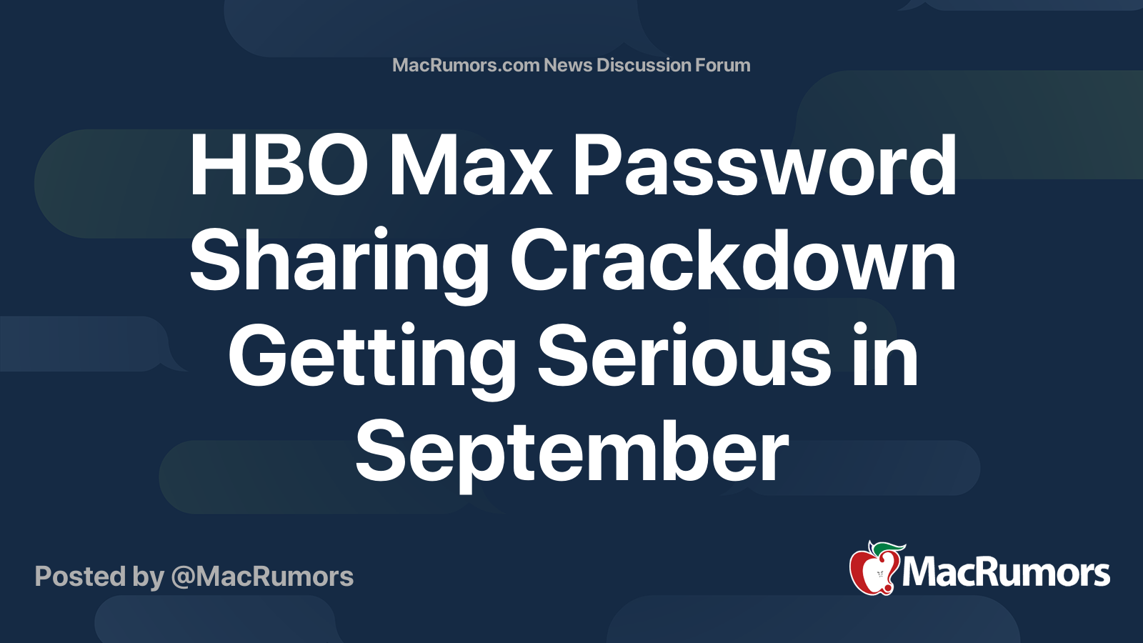 HBO Max Password Sharing Crackdown Getting Serious in September | Page ...