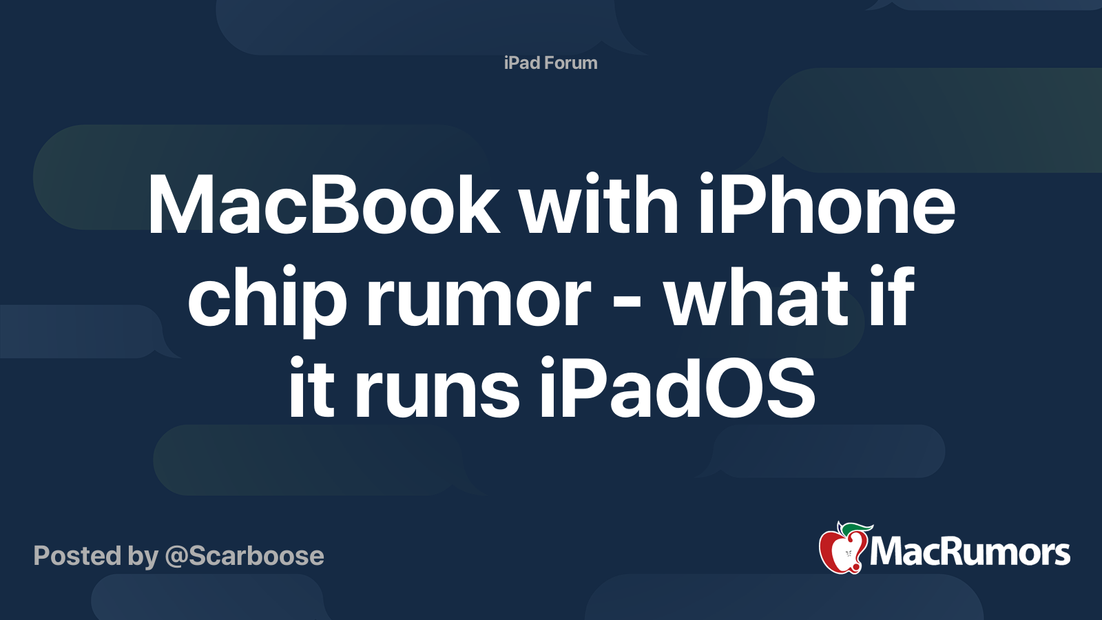 MacBook with iPhone chip rumor - what if it runs iPadOS | Page 6 ...