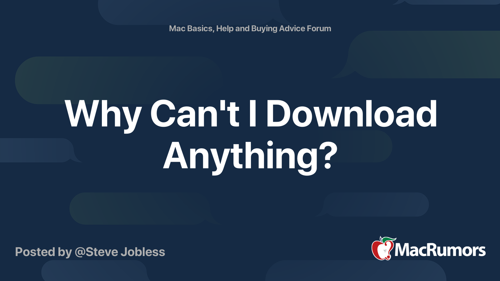 cant download anything on mac
