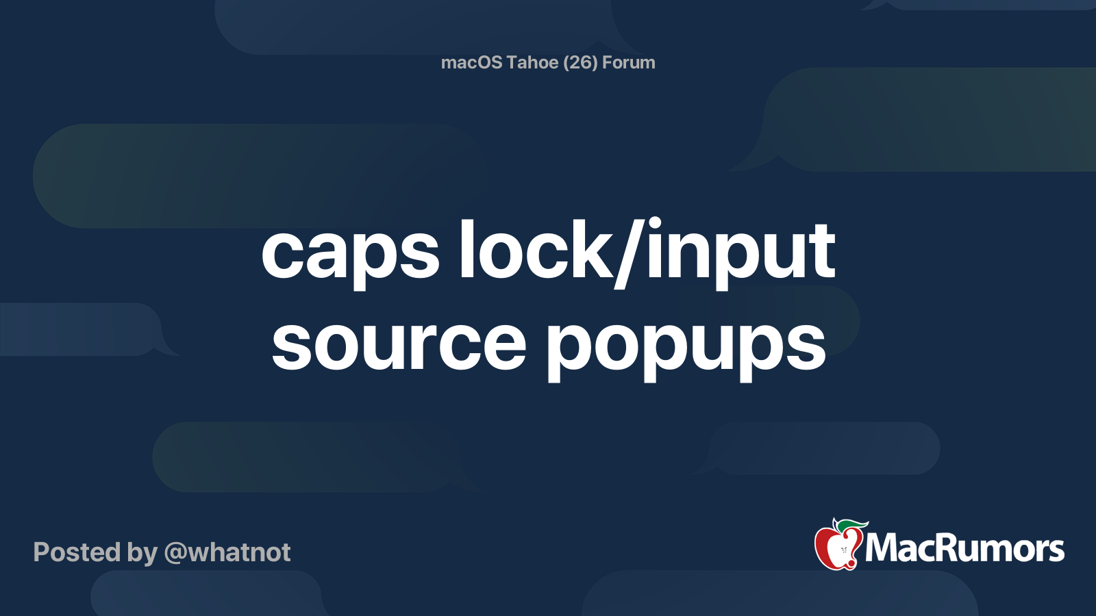 caps lock/input source popups | MacRumors Forums