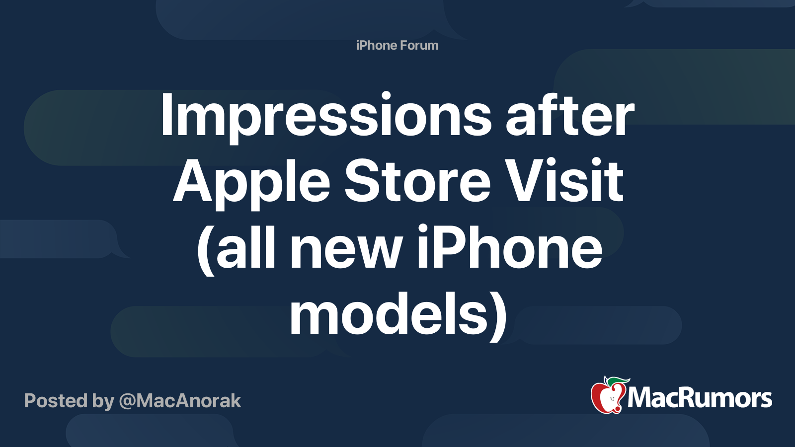 Impressions after Apple Store Visit (all new iPhone models) | MacRumors ...