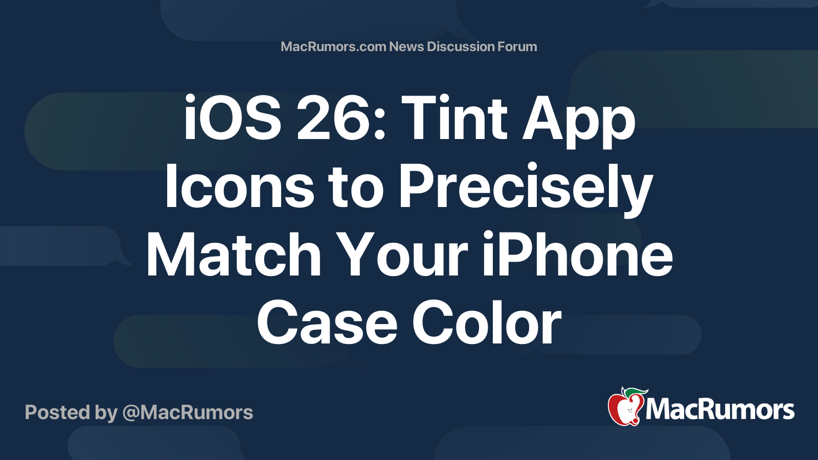 iOS 26: Tint App Icons to Precisely Match Your iPhone Case Color | Page ...