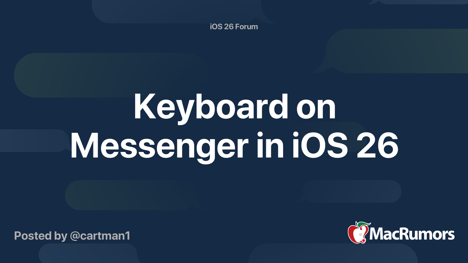Keyboard on Messenger in iOS 26 | MacRumors Forums