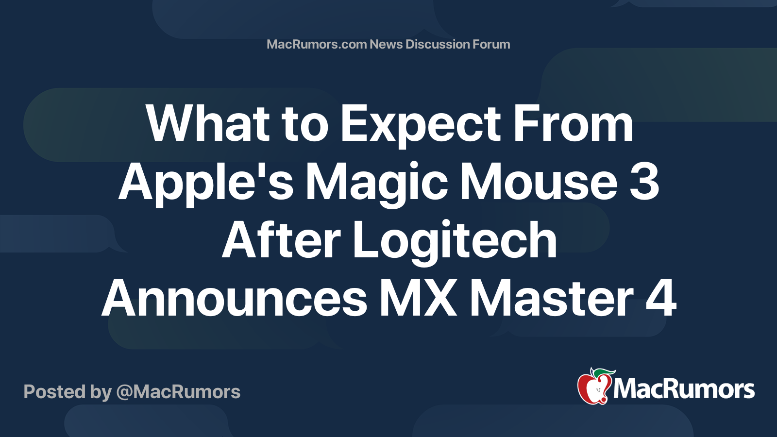 What to Expect From Apple's Magic Mouse 3 After Logitech Announces MX ...