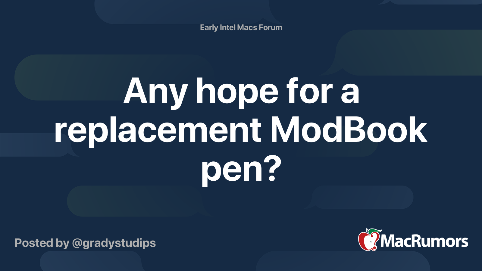 Any hope for a replacement ModBook pen? | MacRumors Forums