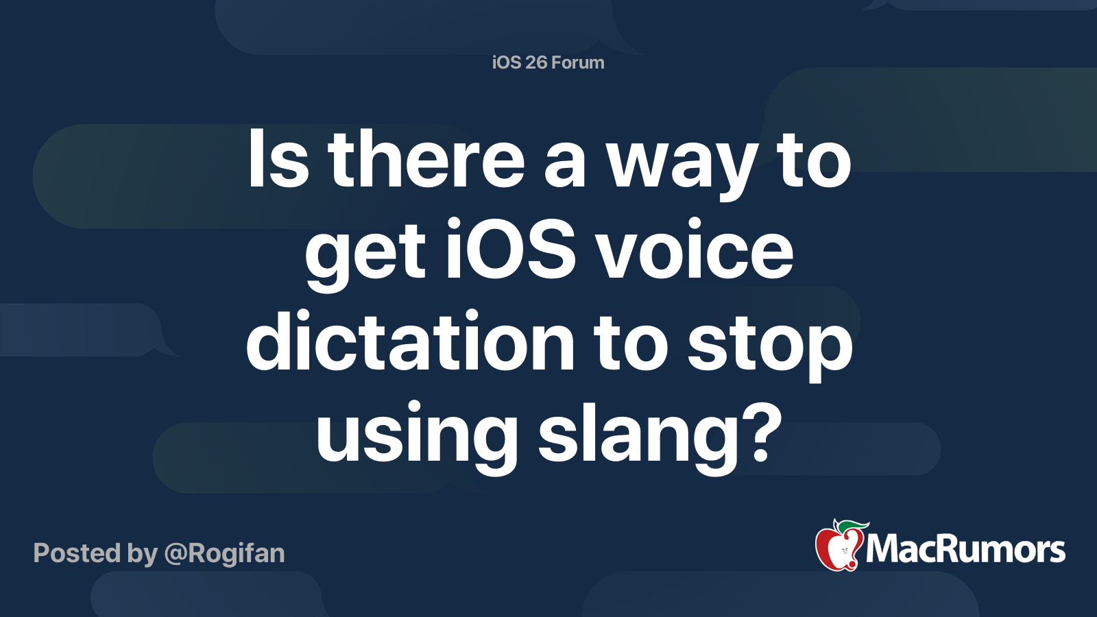 Is there a way to get iOS voice dictation to stop using slang ...