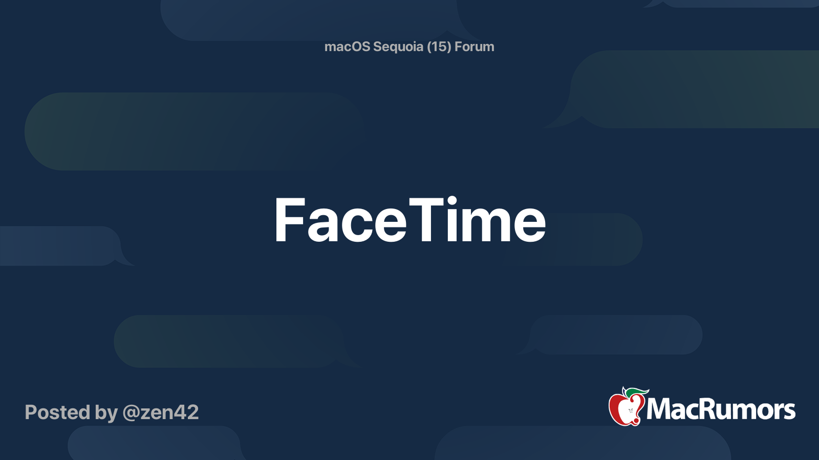 FaceTime | MacRumors Forums