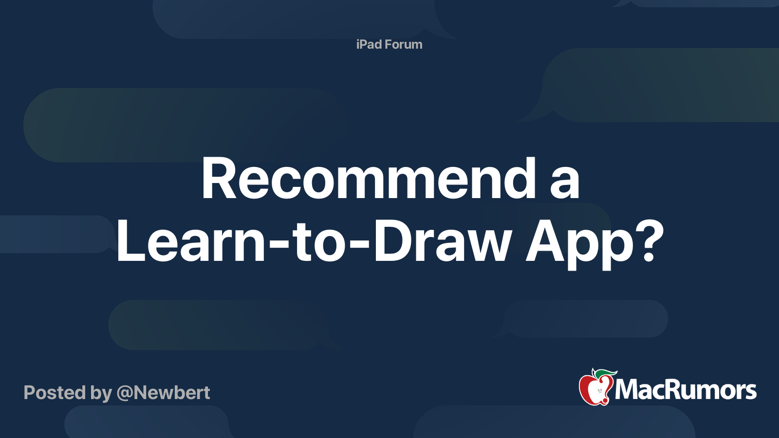 Recommend a Learn-to-Draw App? | MacRumors Forums