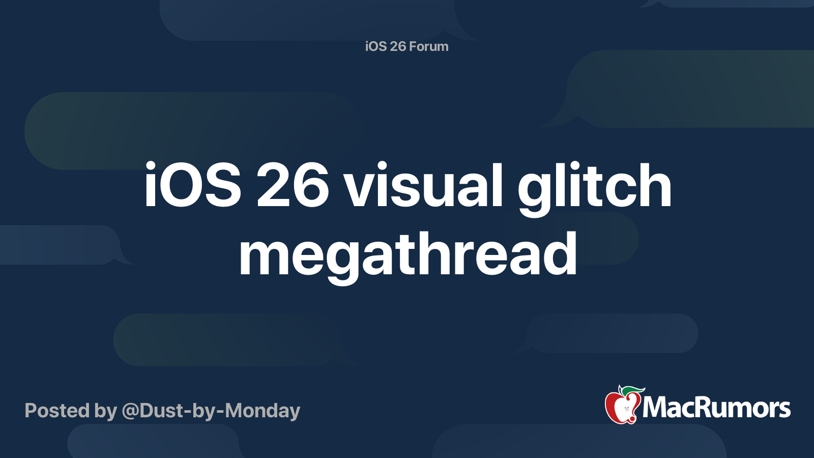 iOS 26 visual glitch megathread | MacRumors Forums