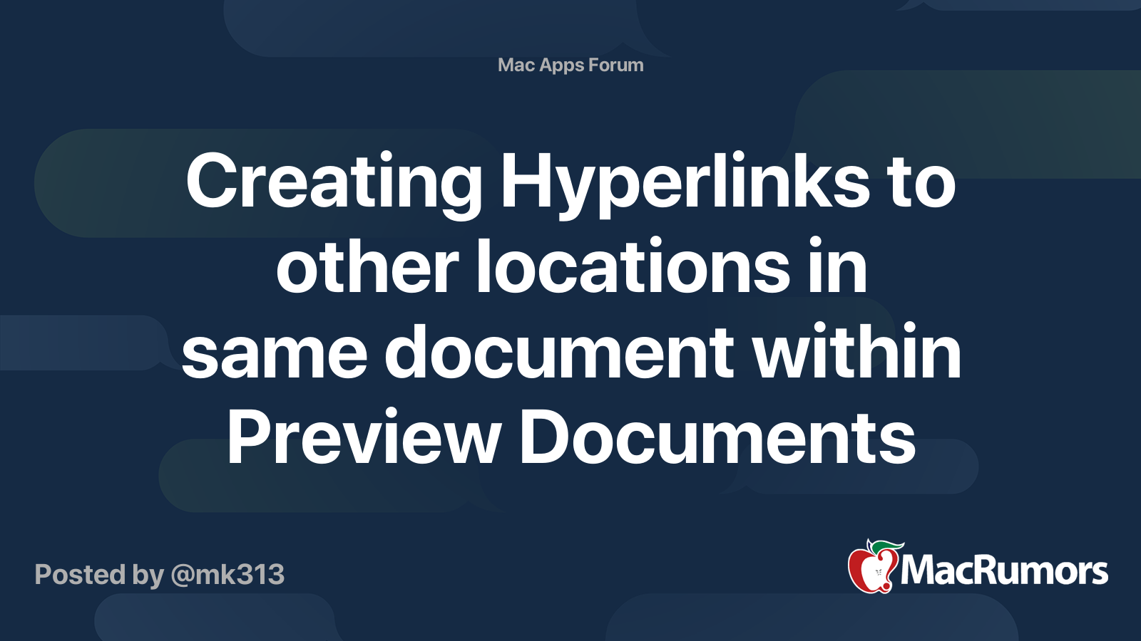 Creating Hyperlinks to other locations in same document within Preview ...