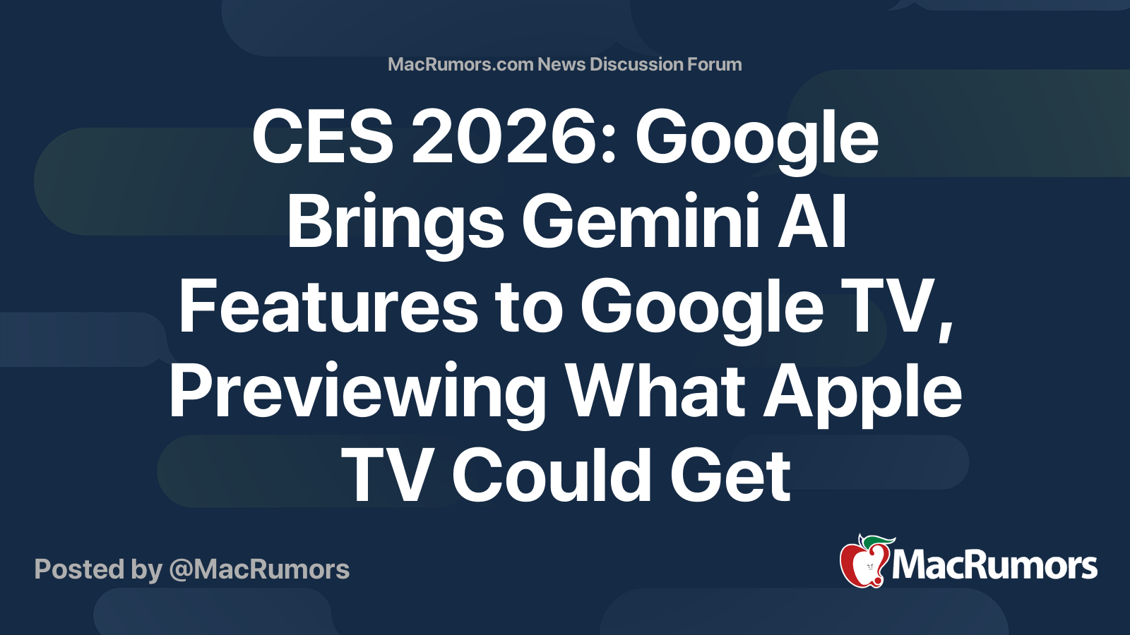 CES 2026: Google Brings Gemini AI Features to Google TV, Previewing ...