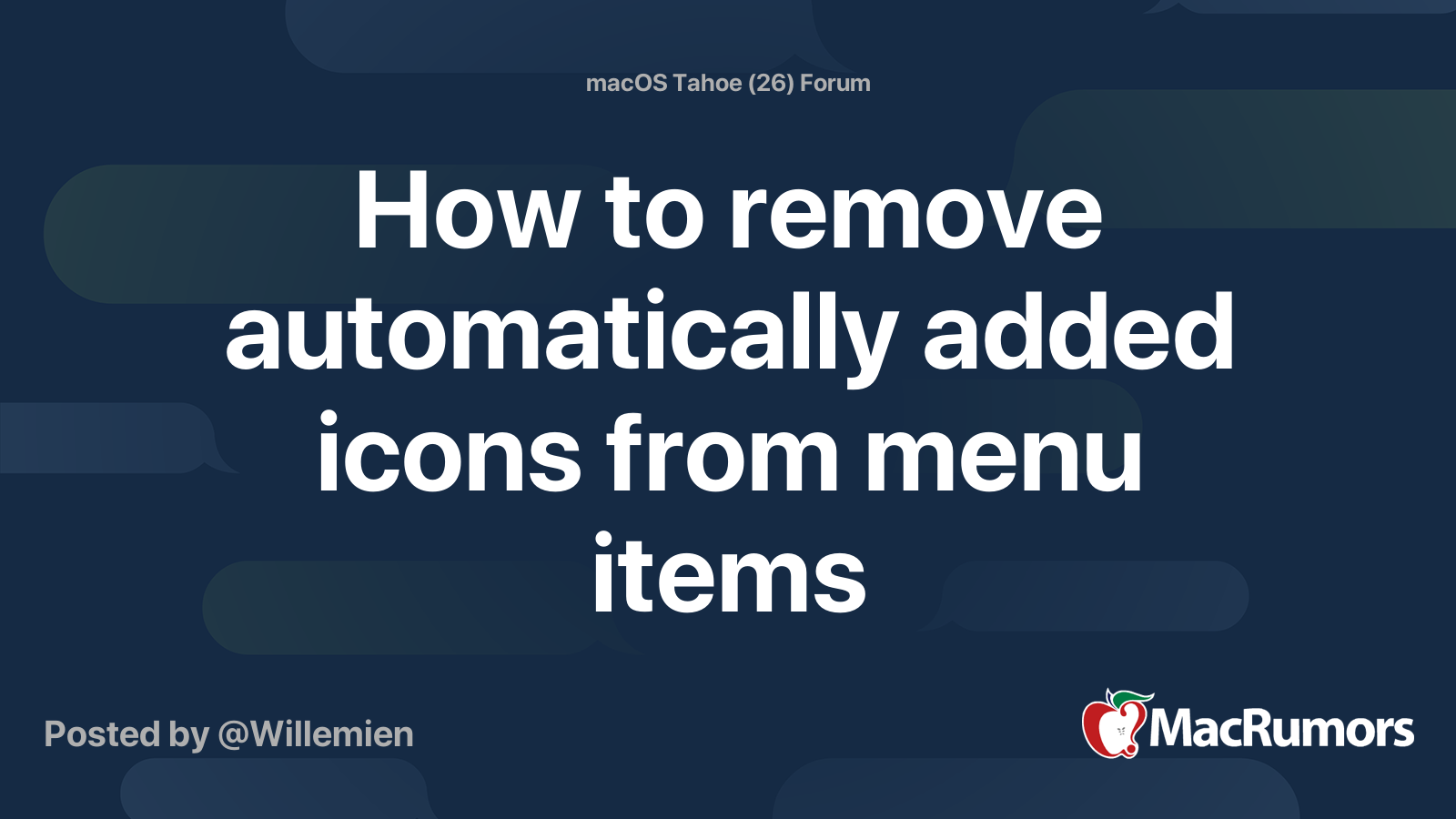 How to remove automatically added icons from menu items | MacRumors Forums