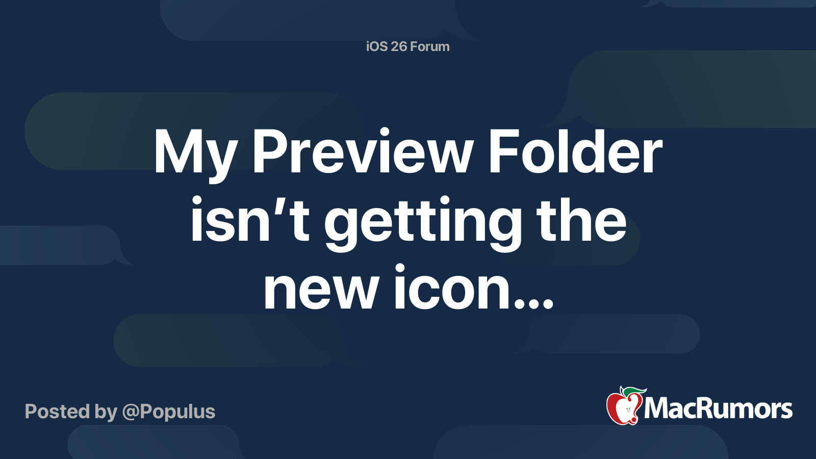 My Preview Folder isn’t getting the new icon… | MacRumors Forums