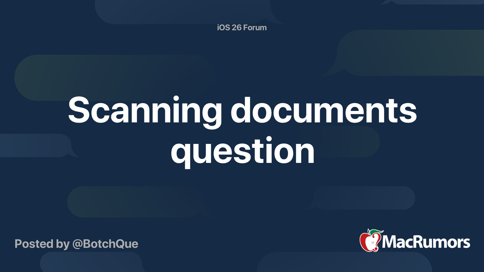 Scanning documents question | MacRumors Forums