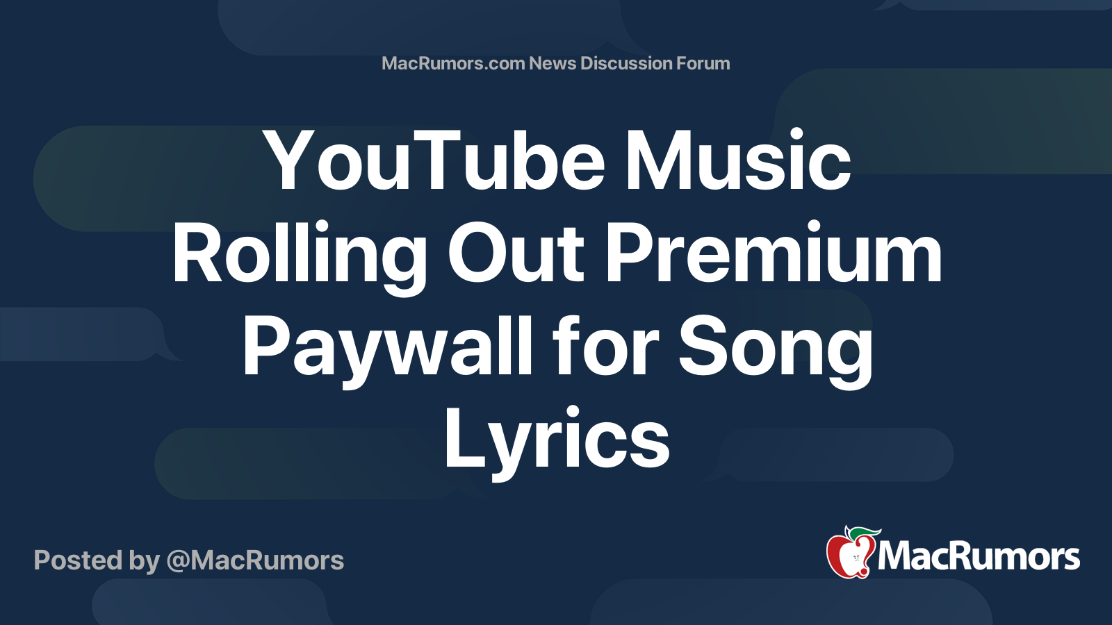 YouTube Music Rolling Out Premium Paywall for Song Lyrics | Page 2 ...