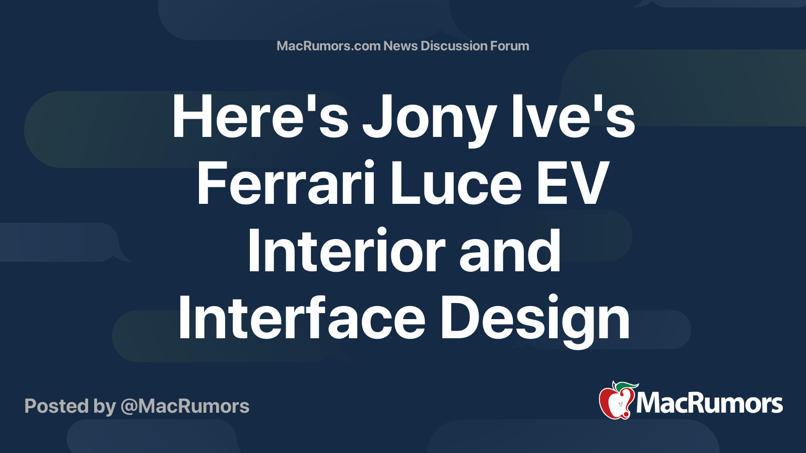 Here's Jony Ive's Ferrari Luce EV Interior and Interface Design ...