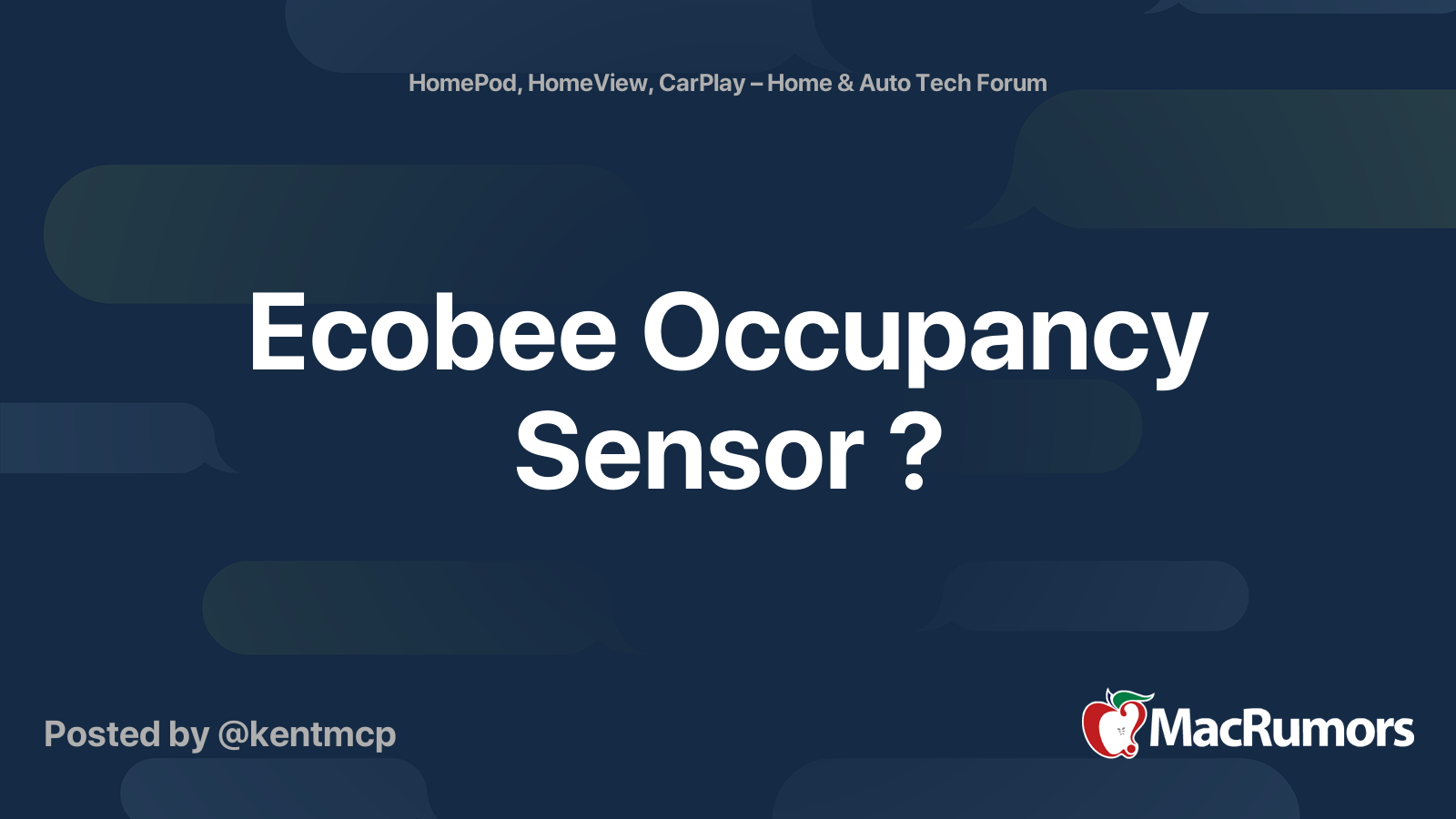 Ecobee Occupancy Sensor ? | MacRumors Forums