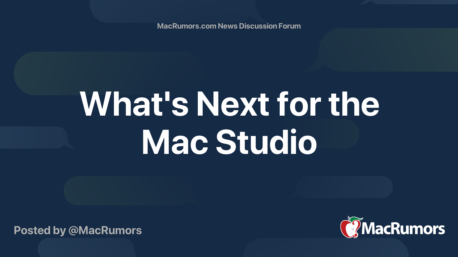What's Next for the Mac Studio | Page 2 | MacRumors Forums