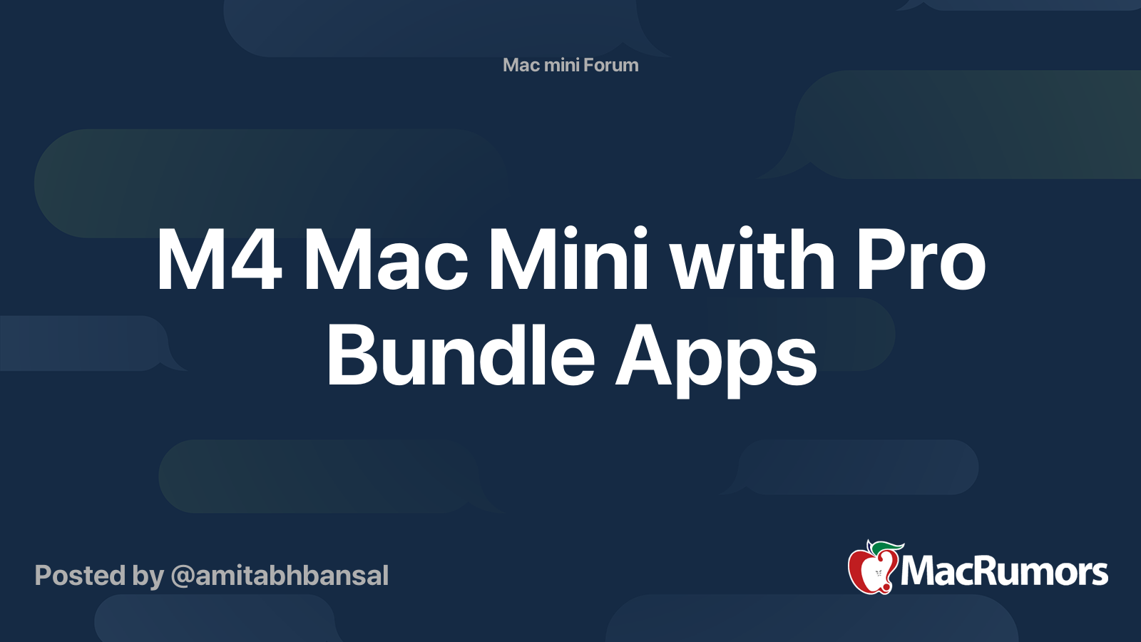 M4 Mac Mini with Pro Bundle Apps | MacRumors Forums