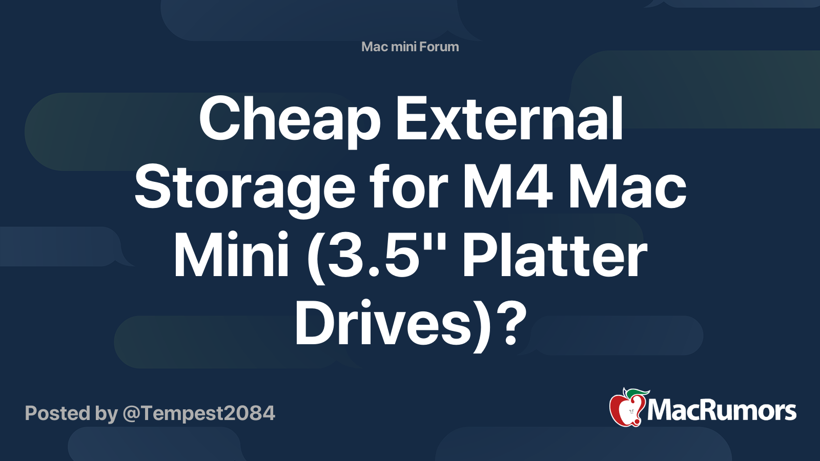 Cheap External Storage for M4 Mac Mini (3.5